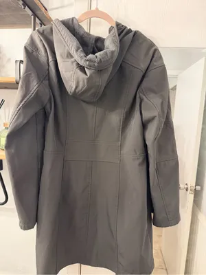Michael Kors Olive Green Hooded Long Trench Coat thumbnail 4