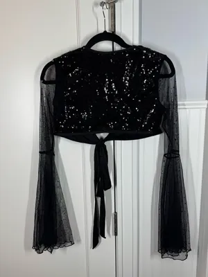Dolls kill Club Exx DAZED DREAMER SEQUIN WRAP‎ TOP size medium rave going out thumbnail 4