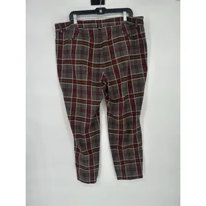 Express Columnist Ankle Pants Womens Size 18R Plaid Pockets Mid Rise‎ Preppy thumbnail 5