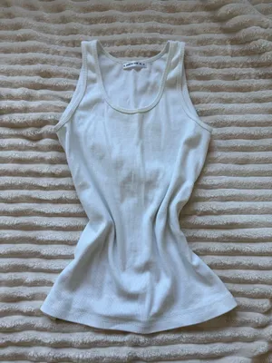 American Giant White Tank Size M thumbnail 1