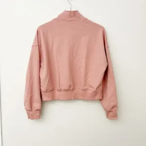 NWT VICI Williams‎ Cotton Henley Sweatshirt Blush Pink thumbnail 5