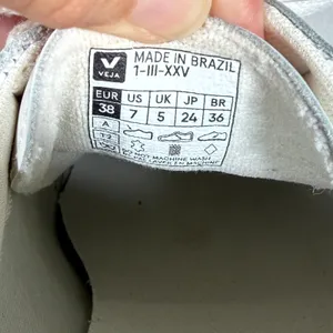 Veja Esplar Leather Sneakers Extra White Black Womens Size 7 EUR 38 Low‎ Top thumbnail 2