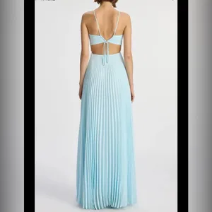 ALC Frank Moira Satin Pleated Maxi Dress 2 thumbnail 3