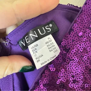 Venus Purple Sequin Maxi Dress Size XL thumbnail 6