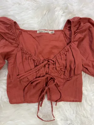 Liberty Love Terracotta Puff Sleeve Blouse  thumbnail 3