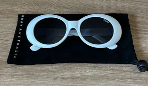 Quay Australia frivolous White Oval Sunglasses thumbnail 1