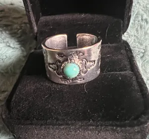 Women’s Stainless Steel Silver Bohemian Style Band Size 7 thumbnail 1
