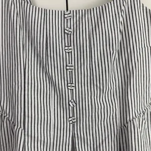 WAYF‎ Striped Peplum Camisole Top Black White Linen Blend Button Front Large NWT thumbnail 4