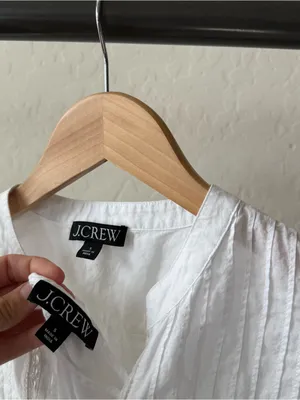 J. Crew Pintuck Lace Trim Top in Cotton Voile thumbnail 9