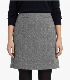 Talbots Gray‎ Herringbone Wool Blend Skirt 16P Petite Office Interview Lined thumbnail 1