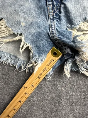 Zara Woman’s Size 2 High-Rise Distressed Denim Shorts - Light wash NWT thumbnail 4