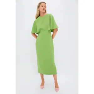 Tuckernuck Pomander Place Cape Lindy Dress in Pistachio Green 2 New Womens Midi thumbnail 11