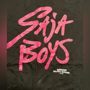 New! K-Pop Demon Hunter Saja Boys Black Short Sleeve T-Shit Small thumbnail 4