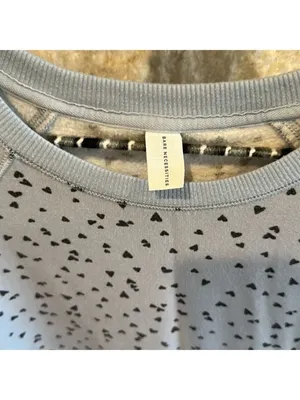 *5 for $45* Bare Necessities blue sweatshirt with black heart, print size small thumbnail 3