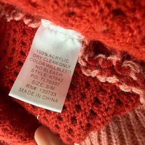 Umgee Red & Pink Open-Front Crochet Cardigan thumbnail 3