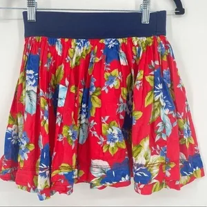 Y2K Abercrombie & Fitch Floral Mini Skirt‎ Navy Pink Size S thumbnail 2
