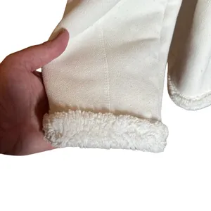 GREEN TEA Fleece Jacket with Sherpa Faux Fur Lining Cream Size XL thumbnail 3