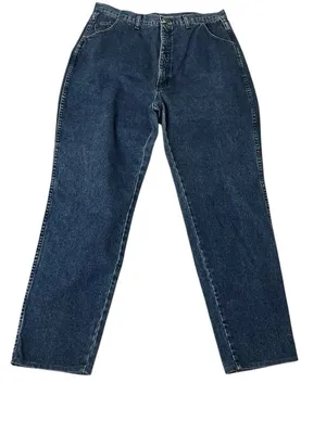 WRANGLER Silverlake Jeans Barebottom Blue Denim Dark Wash Size 19/20 VINTAGE thumbnail 4