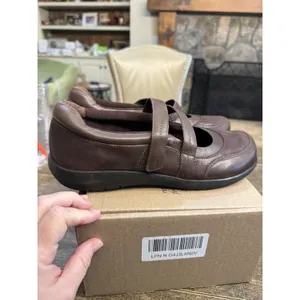 David Tate Women's Gentle Mary Jane Flat Sneaker Brown Size‎ 10.5 Medium thumbnail 4