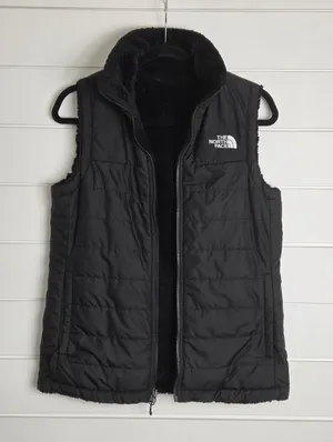 The North Face Reversible Black Quilted Puffer Vest Size S thumbnail 6