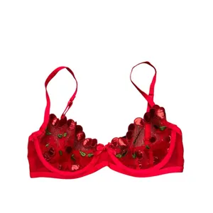 FOR LOVE & LEMONS Cerice Red Lace Cherry Lingerie Bra thumbnail 5