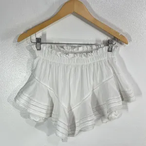 Aerie Rock 'n' Ruffle Skort White Size XS Boho Smocked‎ Tiered Cotton Coquette thumbnail 4