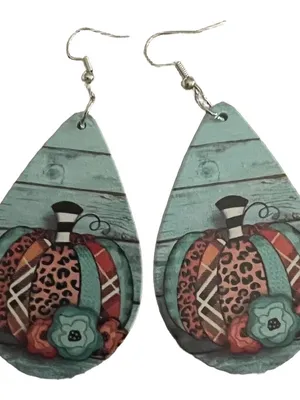 Teardrop Pumpkin Patch Earrings thumbnail 2