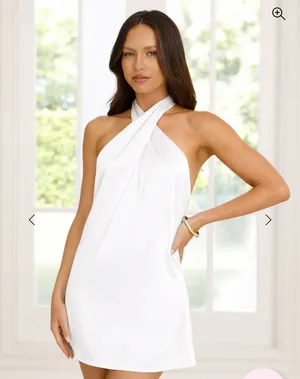 Hello Molly Exclusive Parties Halter Satin Mini Dress thumbnail 3