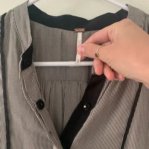 Free People Pebble Crepe Shirt Neutral thumbnail 3
