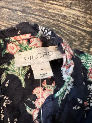 Anthropologie Pilcro Swing Mini Dress Womens Large Black Floral NWT Lace thumbnail 11