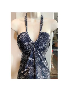 Converse Like new charcoal gray and silver Tankini top. Sz S thumbnail 2
