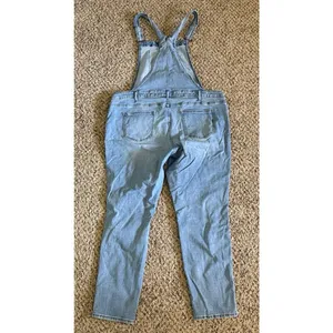 a.glow‎ Maternity Women's Blue Distressed Jean Overalls Size XL thumbnail 7