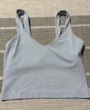 Lululemon Align Tank Top Light Blue Nulu Yoga Bra Top Size 2 thumbnail 1