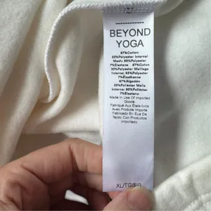 NEW Beyond Yoga Happiness Crop Hoodie Fresh Snow Cream Ivory thumbnail 7