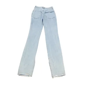 Weworewhat High Rise Slit Hem Denim Light Wash Blue Jeans 25 thumbnail 6