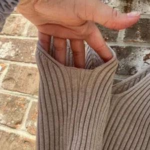 H&M Taupe Ribbed Tank thumbnail 4