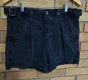 Anthropologie Liza Utility Short Button Fly Slate Navy Blue High Waisted Size 28 thumbnail 1