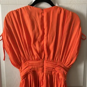 French Connection‎ Audrey Autumn Wedding Guest Maxi Whimsical Dress Mandarin Orange Jewel Tone Sz 6 thumbnail 12