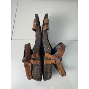 Teva Sandals Women Size 7 Brown Leather Strappy Cork Wedge Comfort Gorpcore thumbnail 5