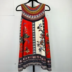 Maeve Anthropologie Cirque Swing Dress XS Petite Multicolor Floral Artsy Boho thumbnail 3