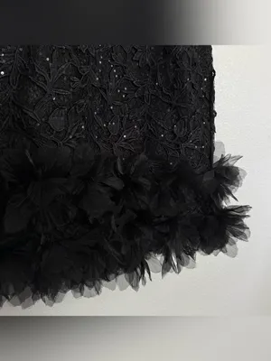 NWT Selfie Leslie Time Of My Life Applique Mini Dress Black Large thumbnail 4
