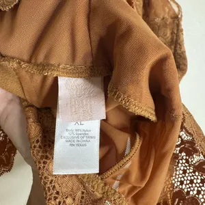 We Are Hah Bodysuit Womens XL Brown Lace Sheer Lingerie‎ Intimates Floral Mesh thumbnail 8