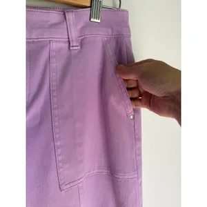 Talbots Lavender Wide Leg Crop Utility Pants High Rise Size 4 NWOT thumbnail 4