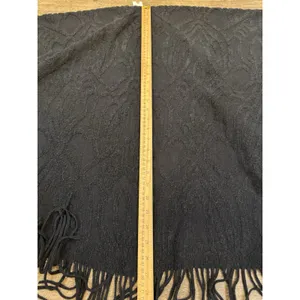 Anthropologie Do Everything in Love Black‎ Textured Open Sweater Fringe One Size thumbnail 10
