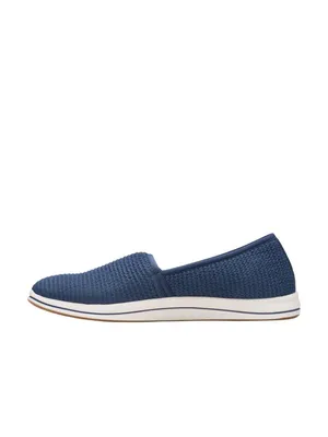 NWT Clarks Breeze Stretch Cloudsteppers Slip-On Loafer 26182066 Navy Blue 6W thumbnail 3