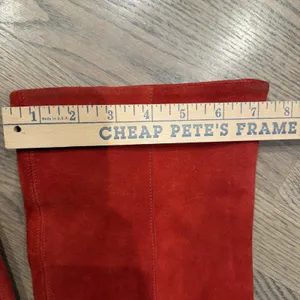 Free People Banks Over the Knee Slouch Red Suede Boots - EUC 5.5/36 thumbnail 5