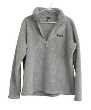 Patagonia Los Gatos 1/4 Zip Fleece‎ Pullover Light Grey Women's Cozy Athleisure thumbnail 1