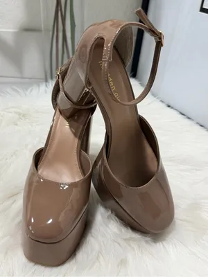 Madden Girl Dion Nude Patent Platform Heels - Size 10 thumbnail 2
