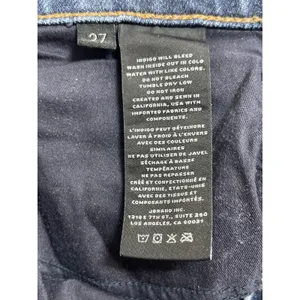 J. Brand Women's Blue Raw Frayed Hem High Rise Straight Denim Jeans Pants Sz 27 thumbnail 5
