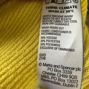 NWOT M&S Womens Autograph Pullover Viscose Blend Sweater in Sunshine Size M Soft thumbnail 8
